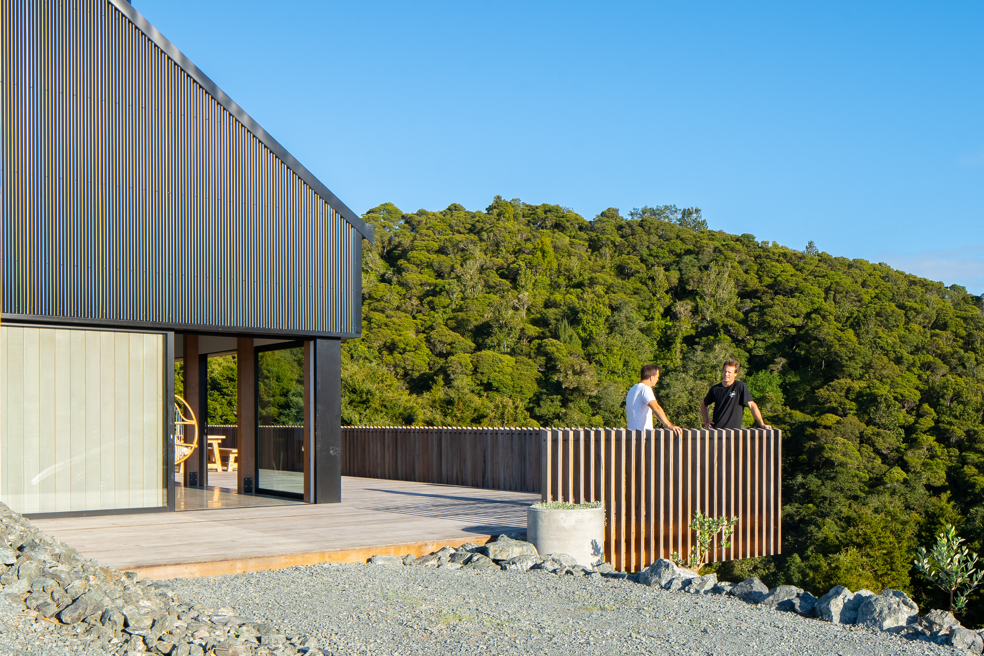Black Ridge House exterior night view